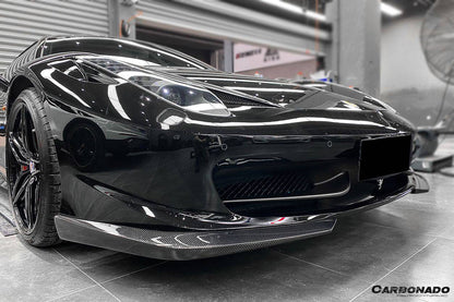 Carbonado 2010-2015 Ferrari F458 Coupe & Spider AP Style Carbon Fiber Front Lip