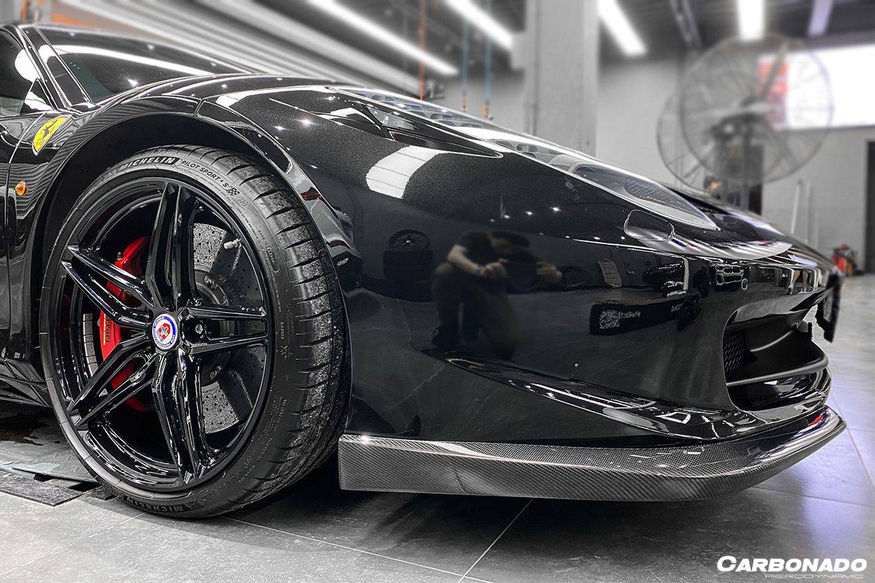 Carbonado 2010-2015 Ferrari F458 Coupe & Spider AP Style Carbon Fiber Front Lip