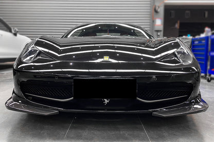 DarwinPRO AP Style Carbon Fiber Front Lip | 2010-2015 Ferrari 458 Coupe & Spider
