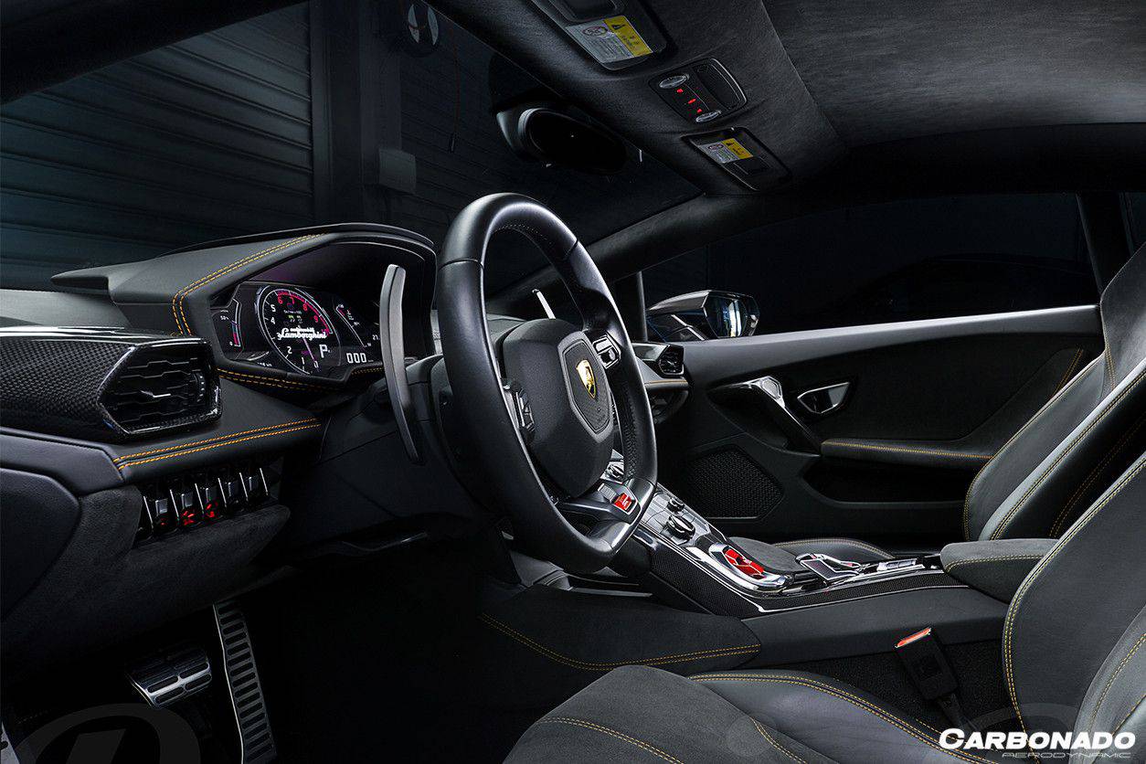 Carbonado 2015-2019 Lamborghini Huracan LP610  LP580  EVO OEM Style Autoclave Carbon Fiber AC Panel Trim