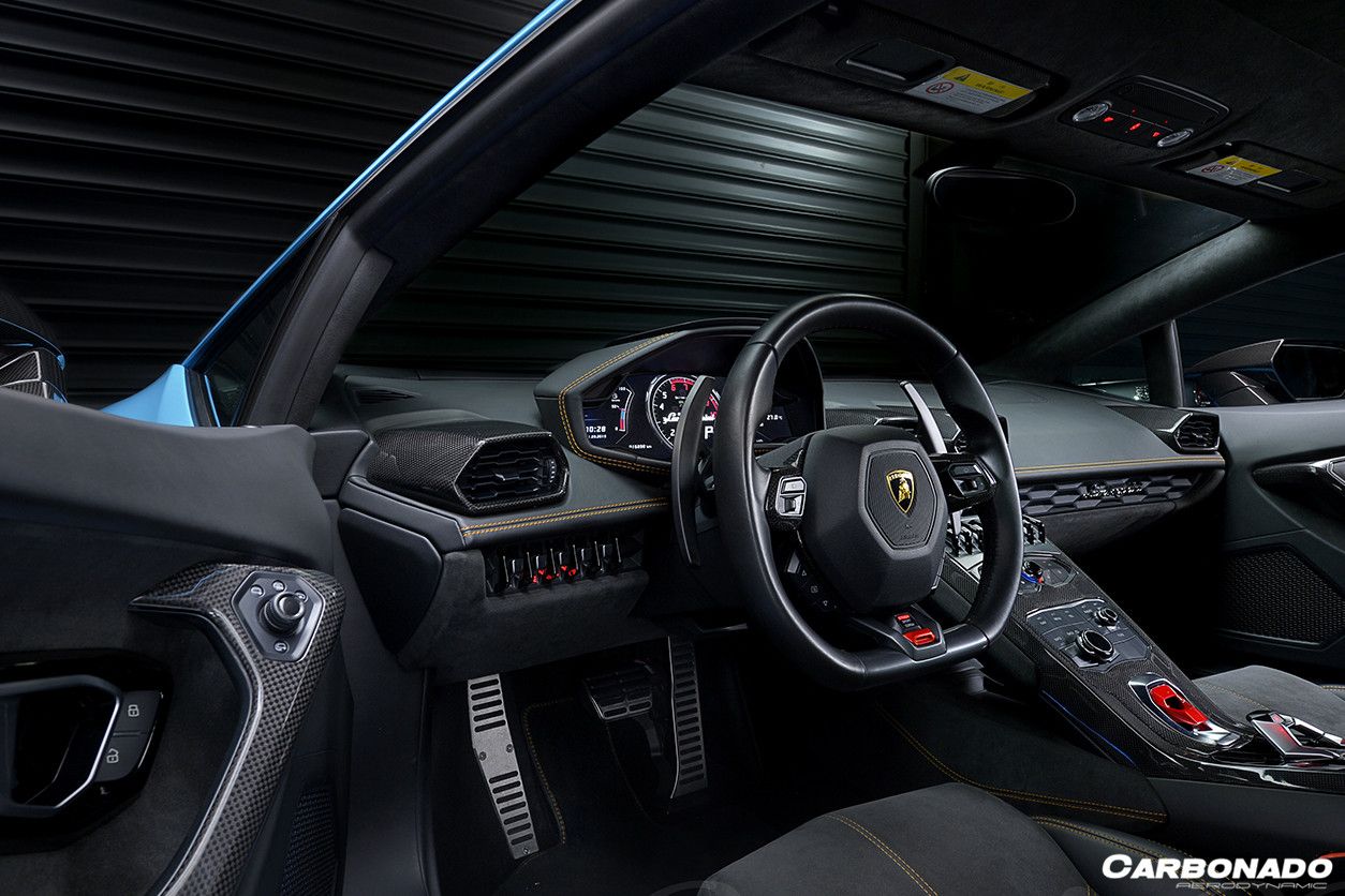 Carbonado 2015-2019 Lamborghini Huracan LP610  LP580  EVO OEM Style Autoclave Carbon Fiber AC Panel Trim