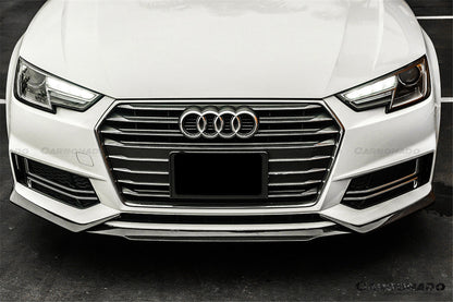 Molduras de ventilación del parachoques delantero de fibra de carbono estilo MD para AUDI B9 A4 Sport S4 Carbonado 2017-2018