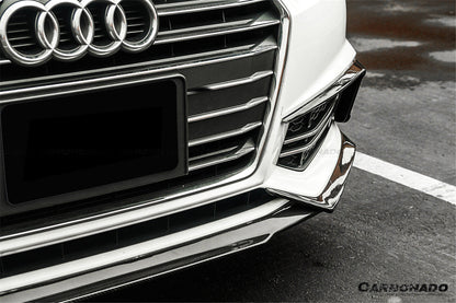 Faldón delantero de fibra de carbono estilo MD para Audi B9 A4 Sport S4 Carbonado 2017-2018