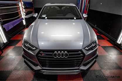 Molduras de ventilación del parachoques delantero de fibra de carbono estilo MD para AUDI B9 A4 Sport S4 Carbonado 2017-2018