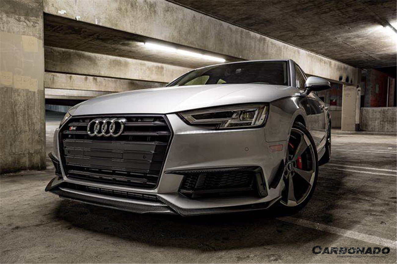 Faldón delantero de fibra de carbono estilo MD para Audi B9 A4 Sport S4 Carbonado 2017-2018