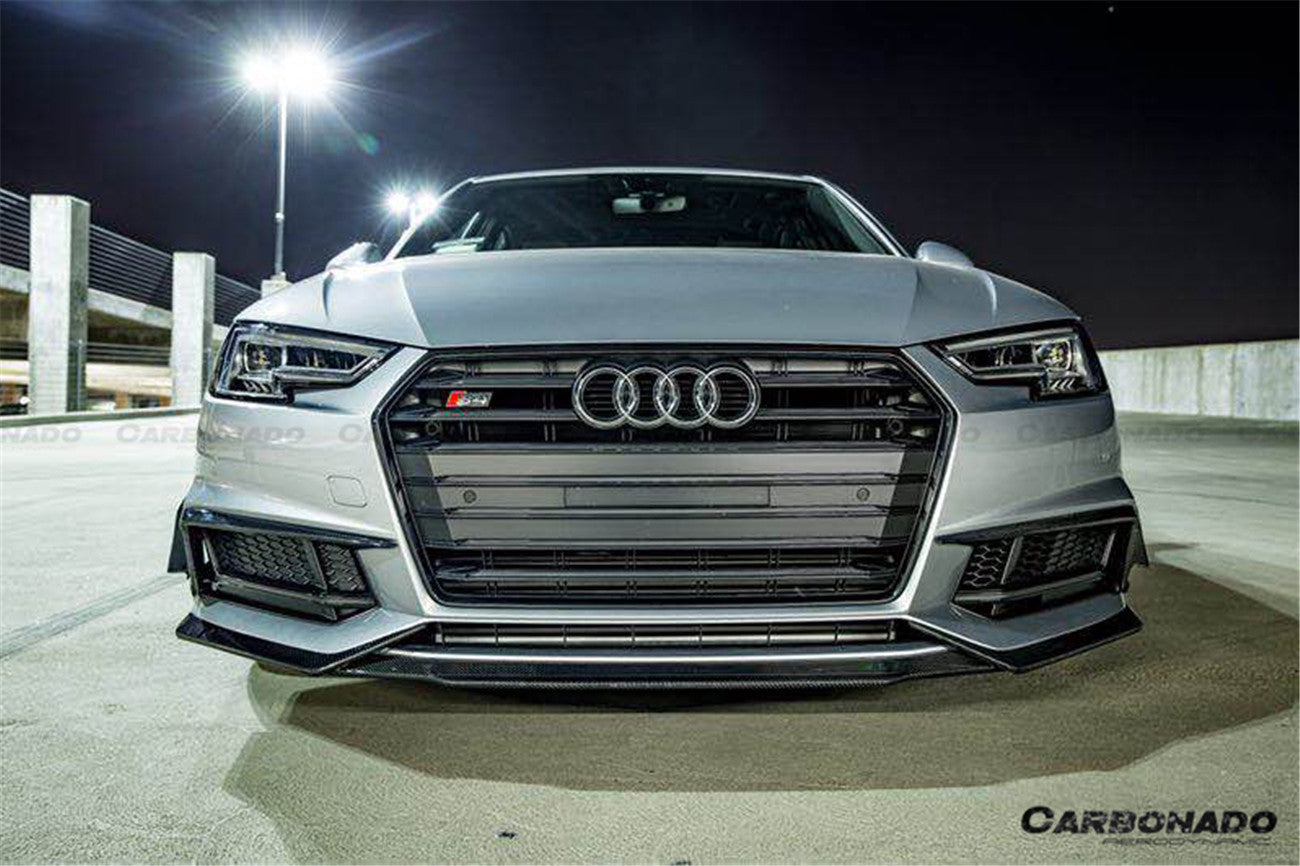 Faldón delantero de fibra de carbono estilo MD para Audi B9 A4 Sport S4 Carbonado 2017-2018