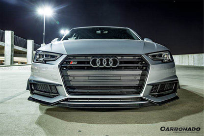 Carbonado 2017-2018 AUDI B9 A4 Sport  S4 MD Style Carbon Fiber Front Canards