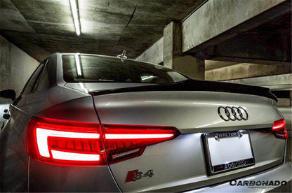 Carbonado 2017-2018 AUDI B9 A4 Sport  S4 MD Style Carbon Fiber Trunk Spoiler