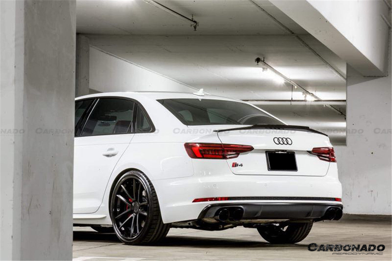 Carbonado 2017-2018 AUDI B9 A4 Sport  S4 MD Style Carbon Fiber Trunk Spoiler
