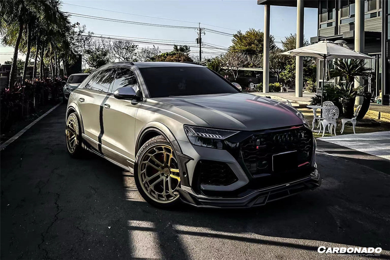 Carbonado 2020-2023 Audi RSQ8 AD Style Dry Carbon Fiber Front Lip Splitter