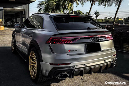 Carbonado 2019-2023 Audi Q8  SQ8  RSQ8 AD Style Dry Carbon Fiber Trunk Spoiler