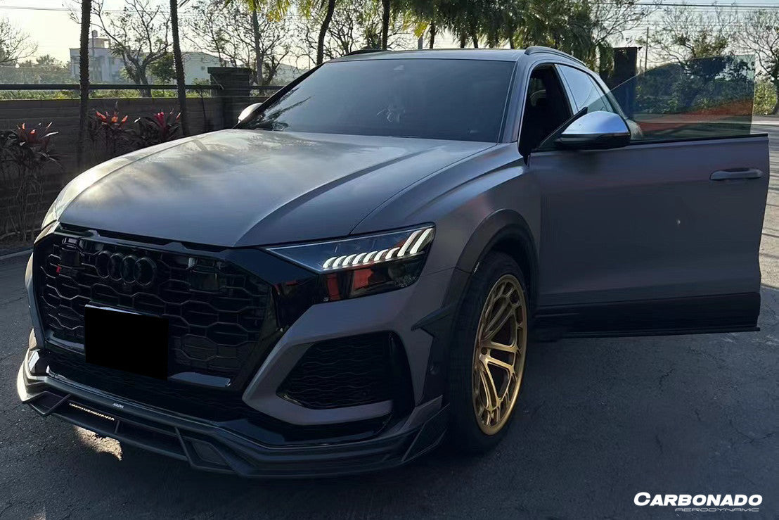 Carbonado 2020-2023 Audi RSQ8 AD Style Dry Carbon Fiber Front Lip Splitter