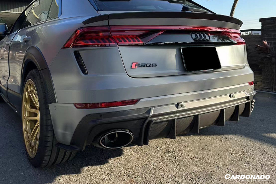 Carbonado 2020-2023 Audi RSQ8 AD Style Dry Carbon Fiber Rear Diffuser Lip