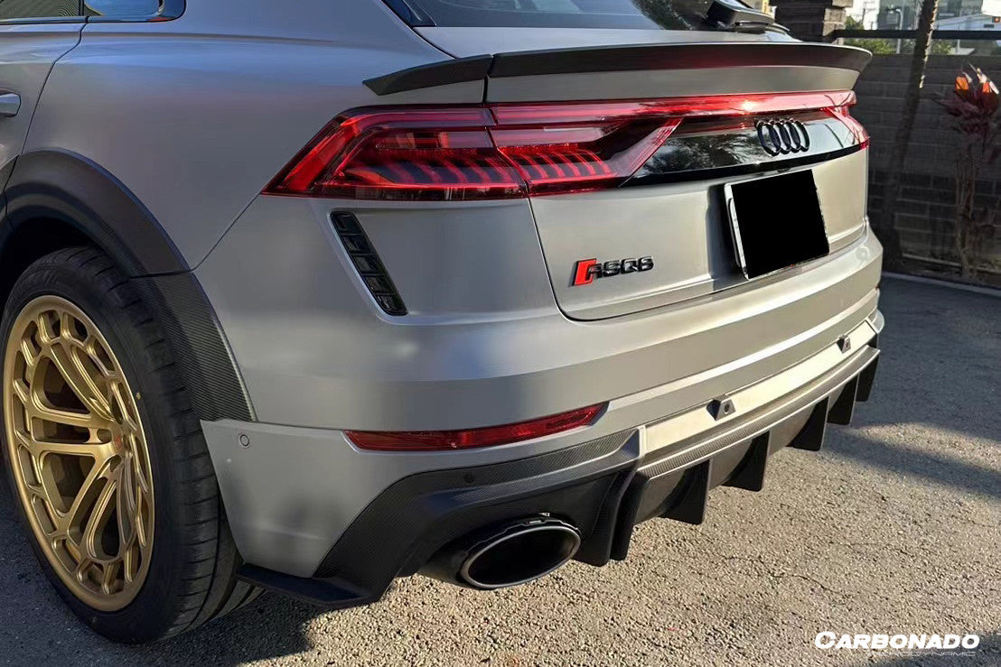 Carbonado 2020-2023 Audi RSQ8 AD Style Dry Carbon Fiber Rear Diffuser Lip