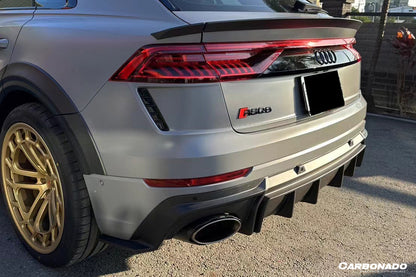 Carbonado 2020-2023 Audi RSQ8 AD Style Dry Carbon Fiber Rear Diffuser Lip