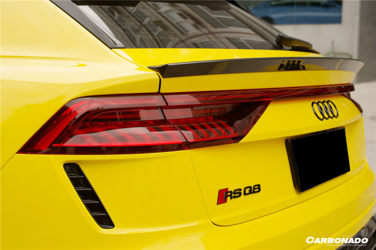 Carbonado 2019-2023 Audi Q8  SQ8  RSQ8 AD Style Dry Carbon Fiber Trunk Spoiler