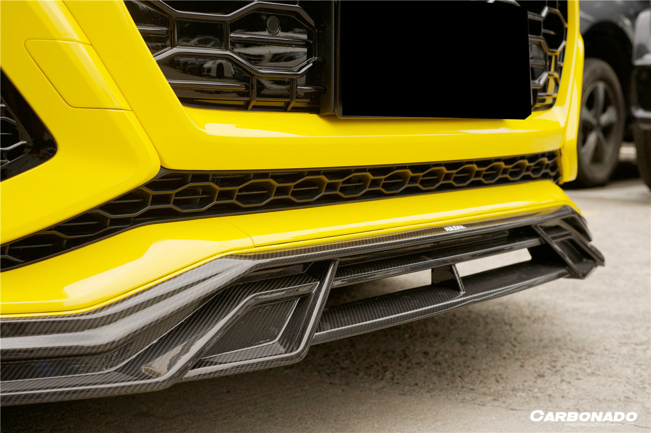 Carbonado 2020-2023 Audi RSQ8 AD Style Dry Carbon Fiber Front Lip Splitter