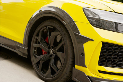 Carbonado 2020-2023 Audi RSQ8 AD Style Dry Carbon Fiber Fender Flare Wheel Trims