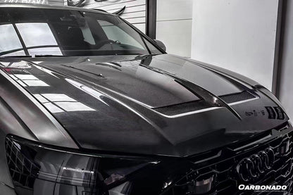Carbonado 2019-2023 Audi Q8  SQ8  RSQ8 AD Style Dry Carbon Fiber Hood