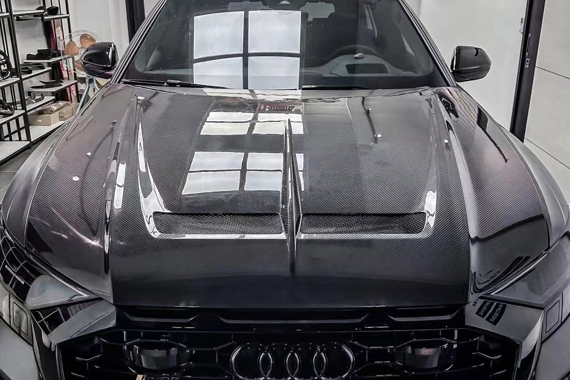 Carbonado 2019-2023 Audi Q8  SQ8  RSQ8 AD Style Dry Carbon Fiber Hood