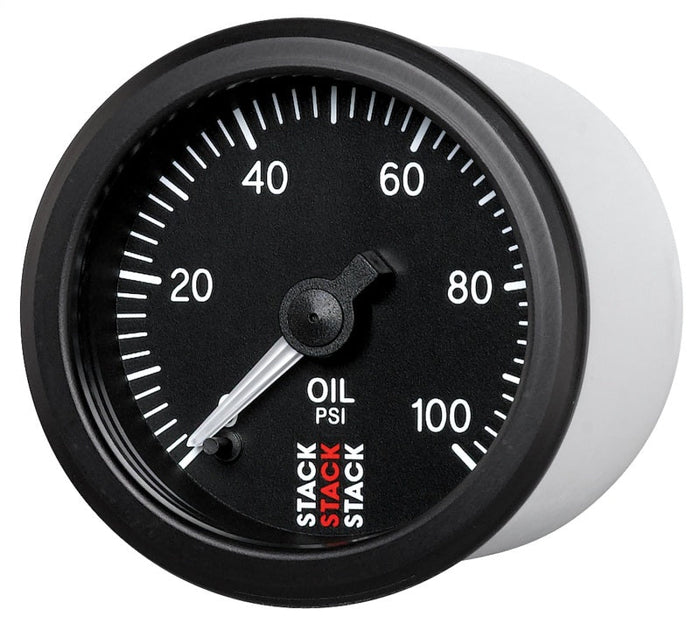 Autometer Stack 52mm 0-100 PSI 1/8in NPTF Male Pro Stepper Motor Oil P ...