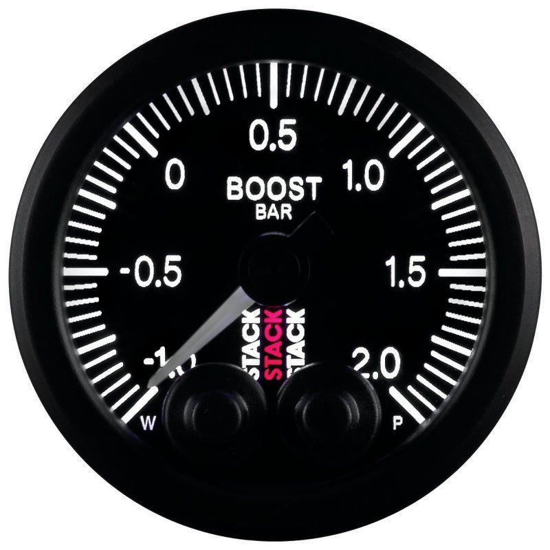 Autometer Stack 52mm -1 to +2 Bar (Incl T-Fitting) Pro-Control Boost P ...