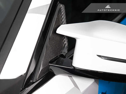 AutoTecknic Dry Carbon Side Mirror Wind Deflector Set - G87 M2 - 2