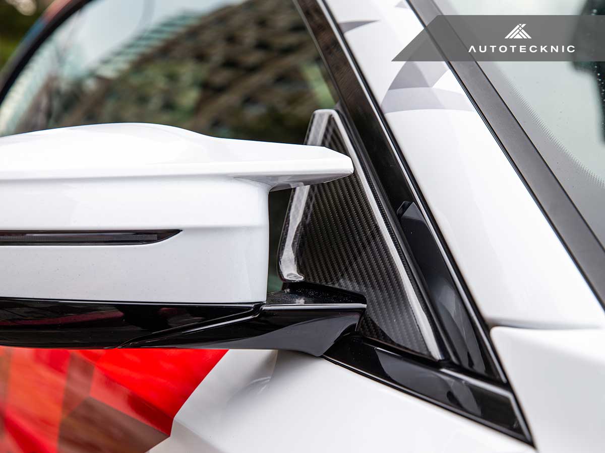 AutoTecknic Dry Carbon Side Mirror Wind Deflector Set - G87 M2 - 7