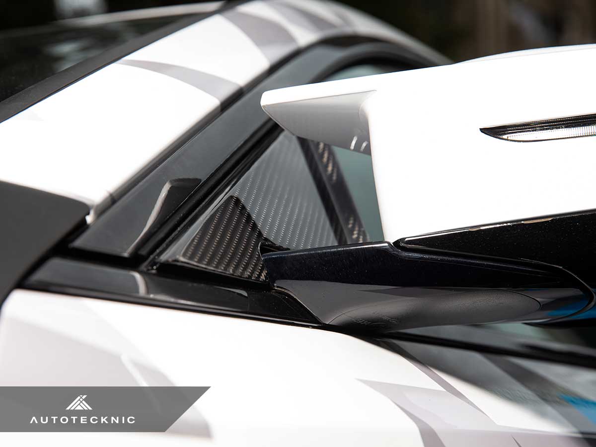AutoTecknic Dry Carbon Side Mirror Wind Deflector Set - G87 M2 - 5