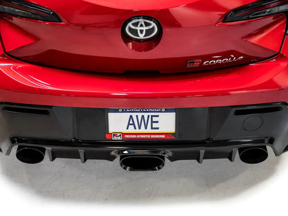 AWE Tuning 2023+ Toyota GR Corolla Track Edition Exhaust - Diamond Black Tips - AWE Tuning