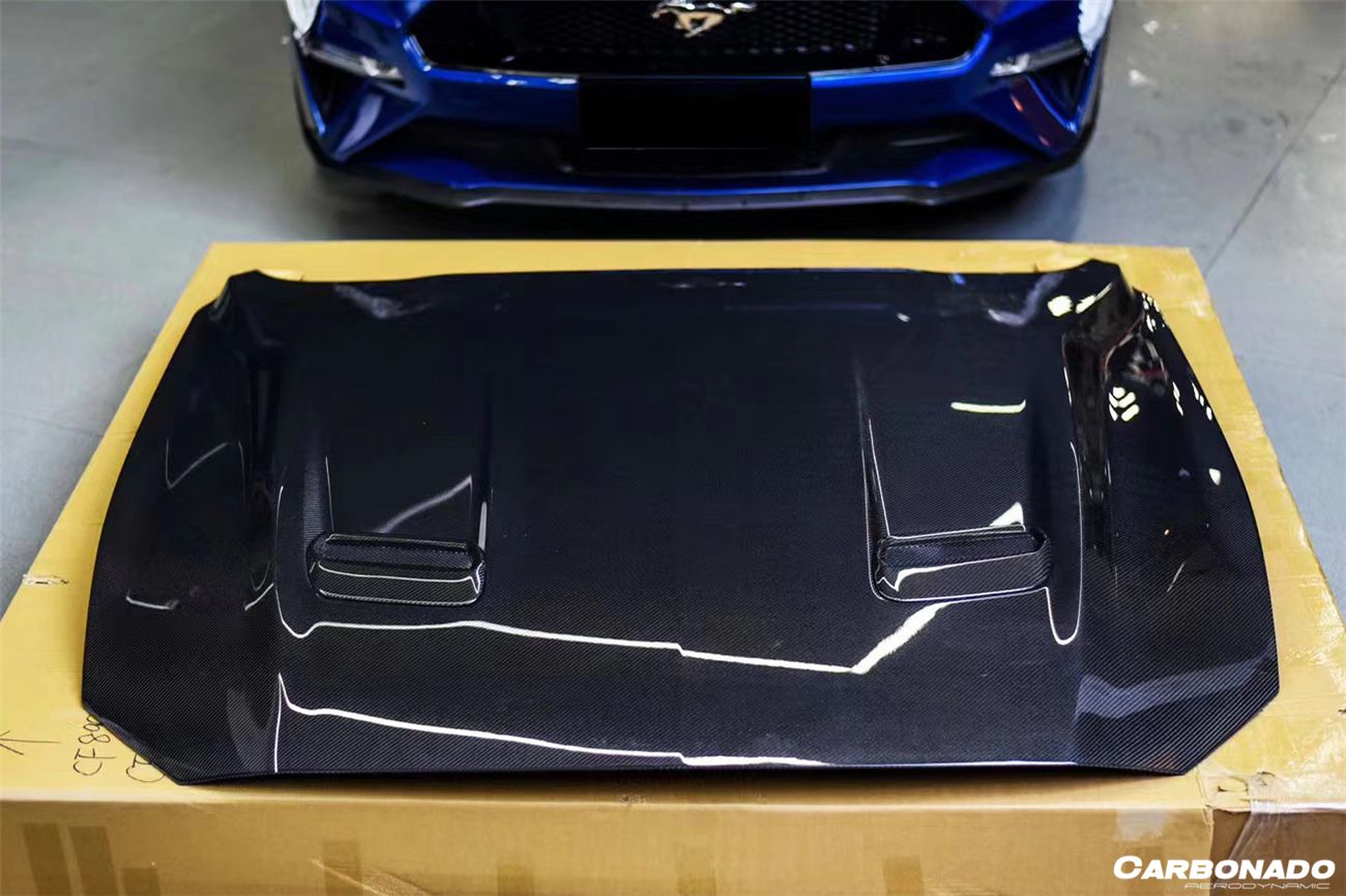 Carbonado 2018-2023 Ford Mustang OEM Style Carbon Fiber Hood