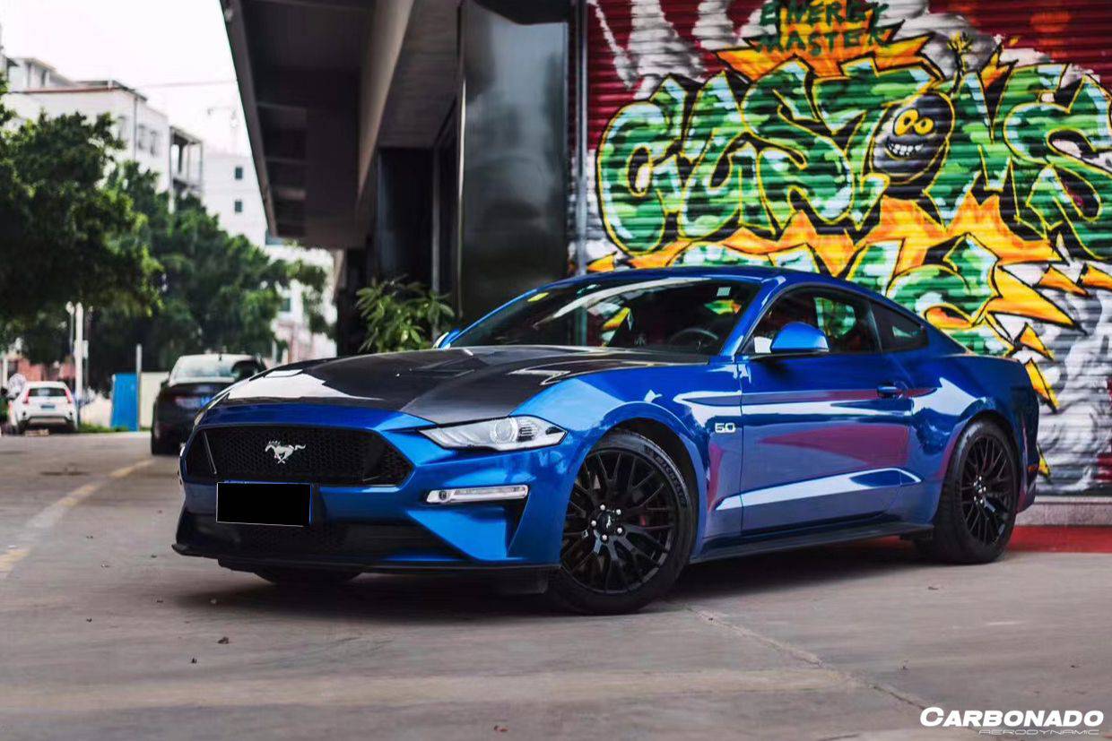 Carbonado 2018-2023 Ford Mustang OEM Style Carbon Fiber Hood