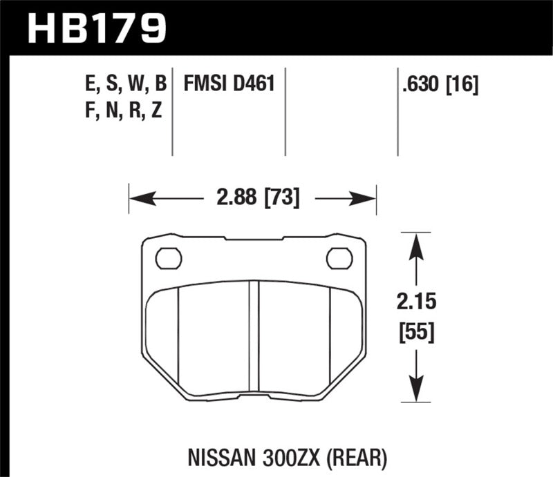 パーツ Hawk Hawk 89-93 Nissan 300ZX / 89-95 Skyline / 06-07 Subaru