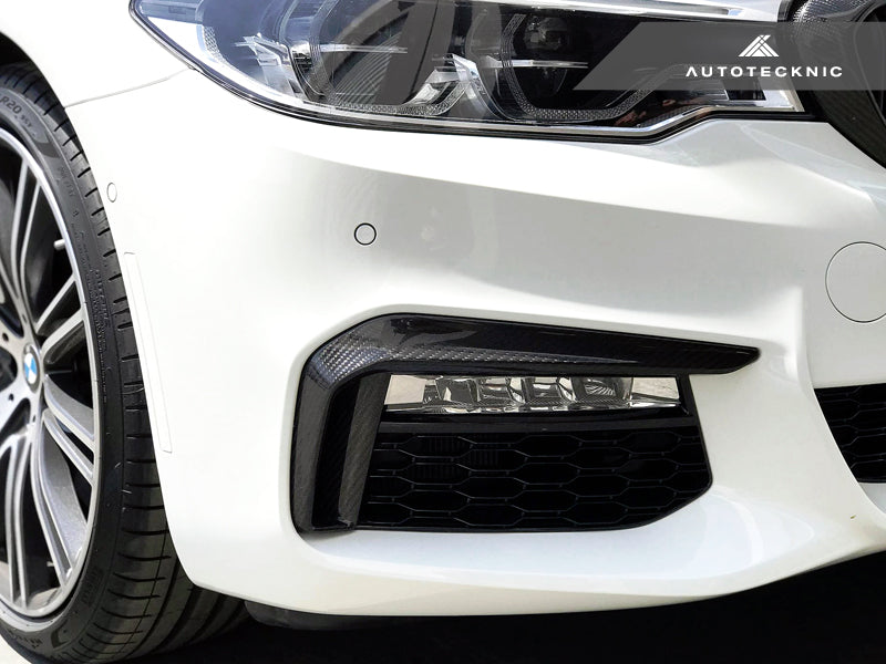 Moldura de parachoques delantero de carbono seco AutoTecknic - Serie 5 G30 M-Sport