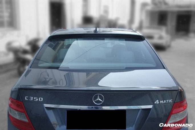 Carbonado 2008-2014 Mercedes Benz W204 C Class   C63 AMG Sedan BS Style Carbon Fiber Roof Spoiler