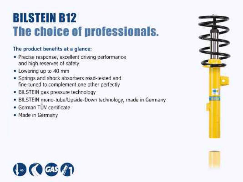 Bilstein B12 Touring Front and Rear Suspension Kit (06 - 15 Mazda MX - 5 Miata) - Bilstein