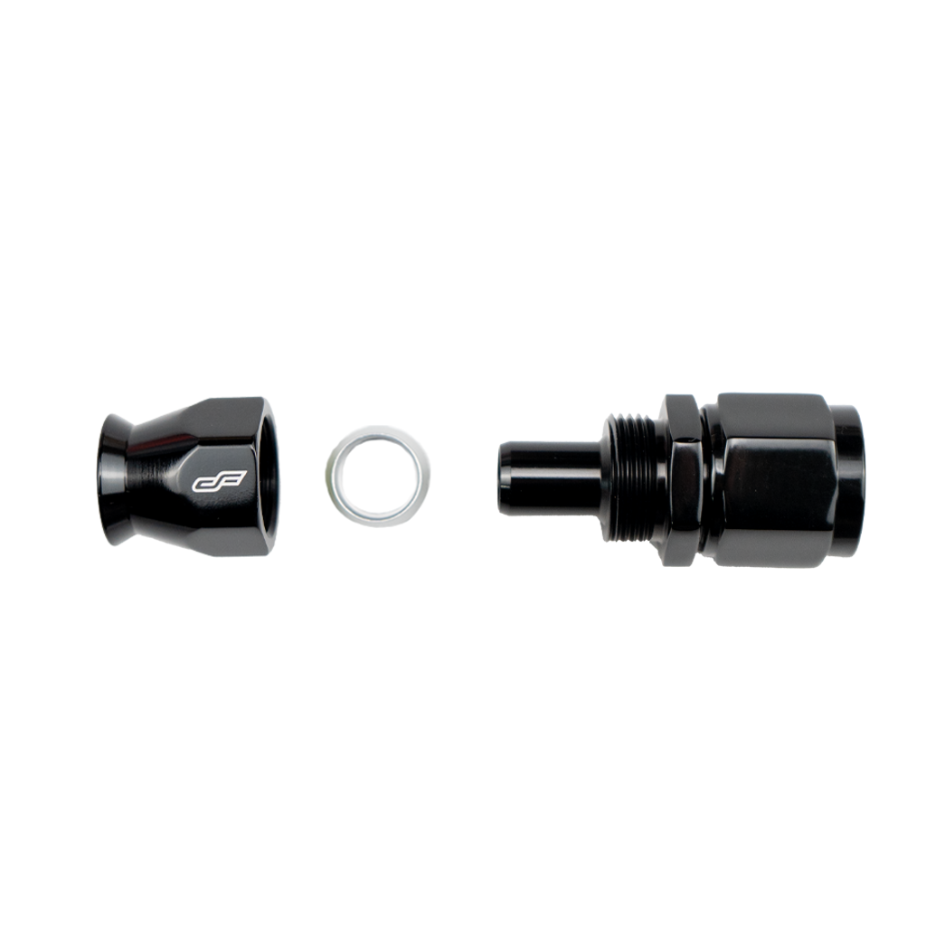 -6 AN Straight Female Aluminum Hose End (PTFE)