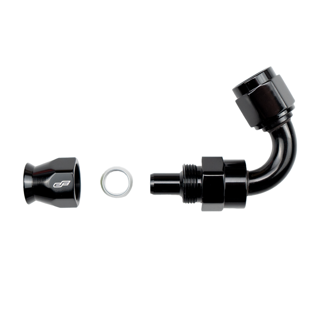 -6 AN 120 Degree Female Aluminum Hose End (PTFE)