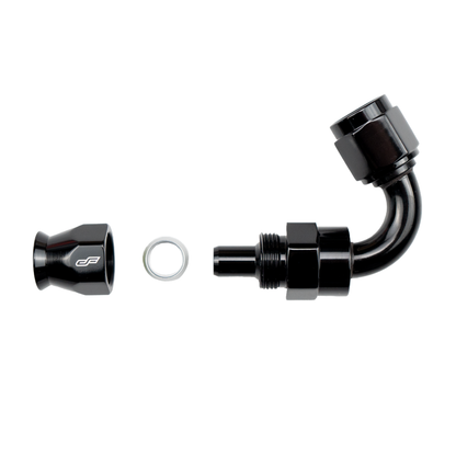 -6 AN 120 Degree Female Aluminum Hose End (PTFE)