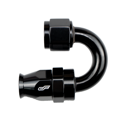 -6 AN 180 Degree Female Aluminum Hose End (PTFE)