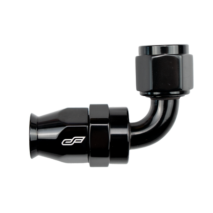 -8 AN 90 Degree Female Aluminum Hose End (PTFE)