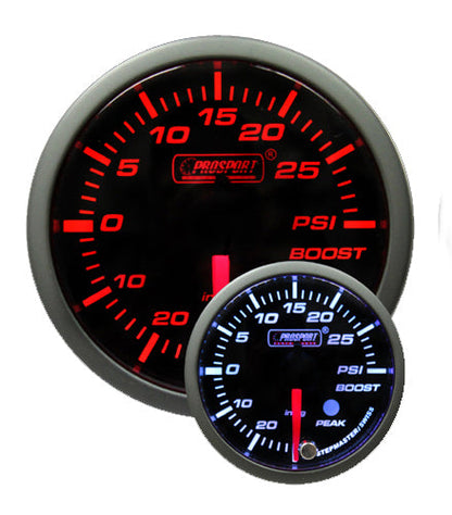 Prosport 2-1/16" Premium Amber / White Electric Boost gauge