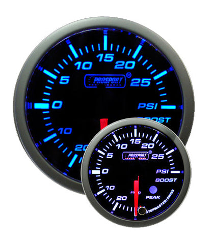 Prosport 2-1/16" Premium Electric Boost gauge Blue/White