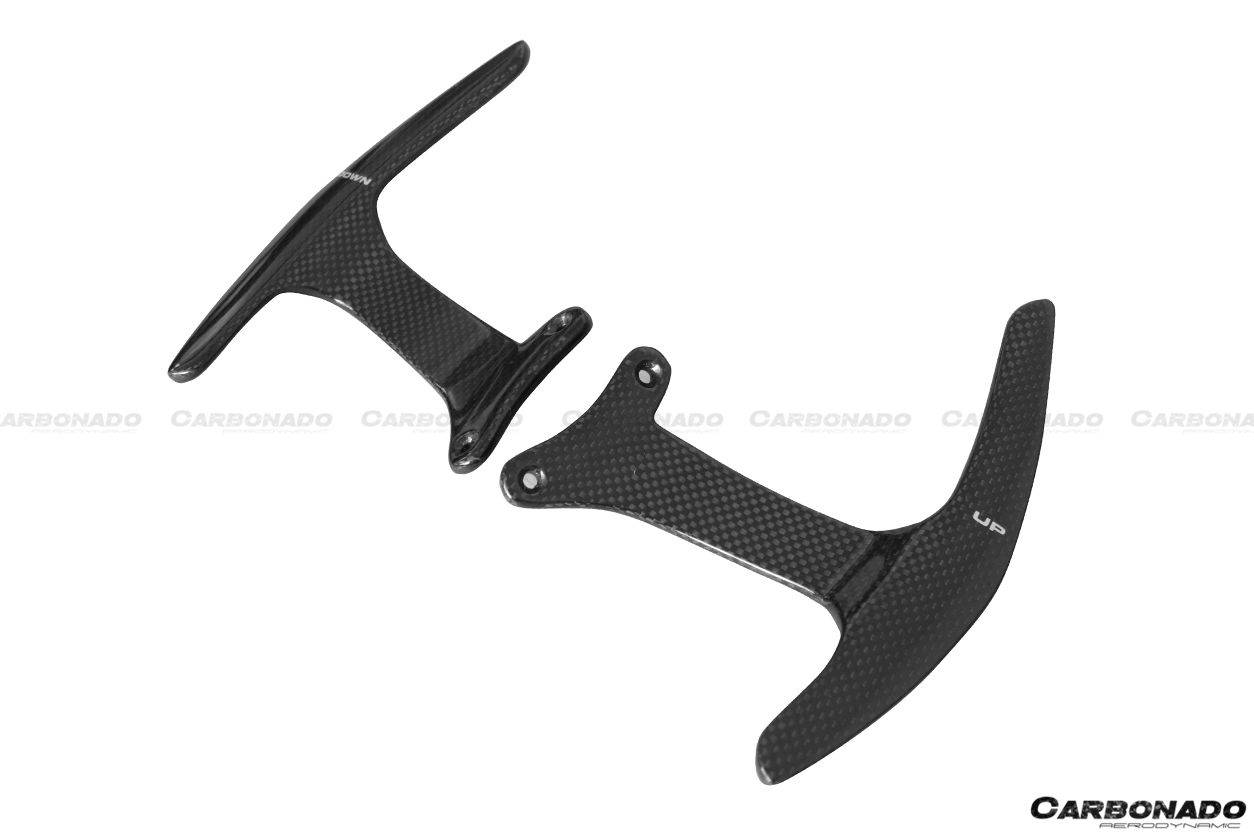Levas de cambio de fibra de carbono secas estilo OE para Ferrari 488 GTB y Spider Carbonado 2015-2020