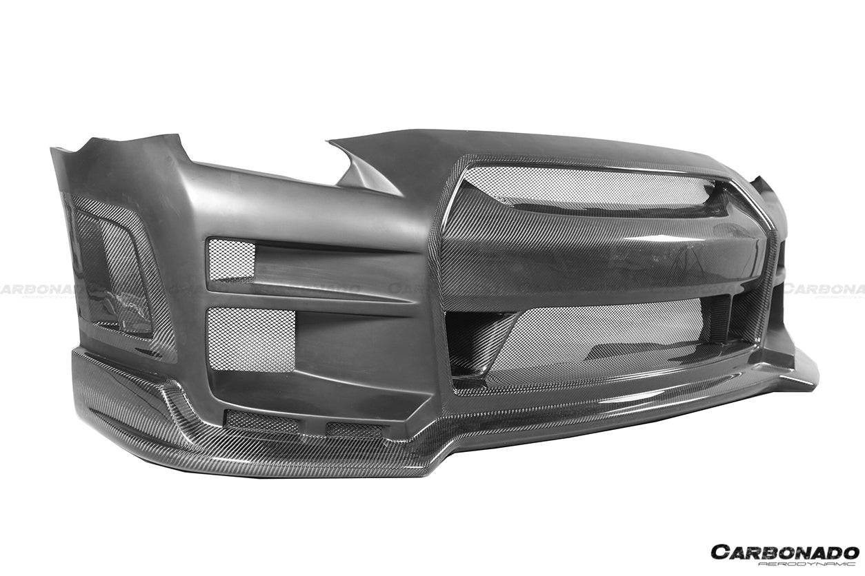 Carbonado BSE Style Front Bumper with LED | 2008-2016 Nissan GTR R35