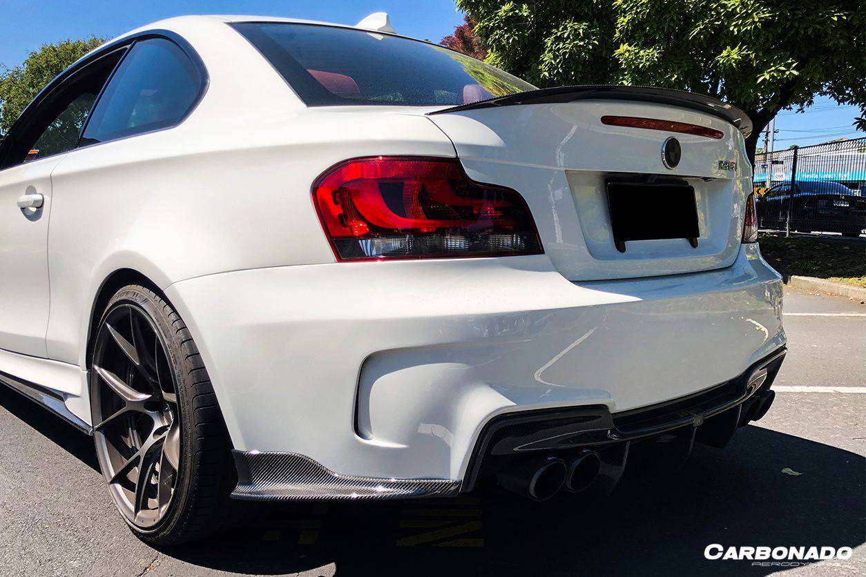 Tapa de parachoques trasero de fibra de carbono estilo BMW E82 E88 1M RZ Carbonado 2008-2013 Spiliter