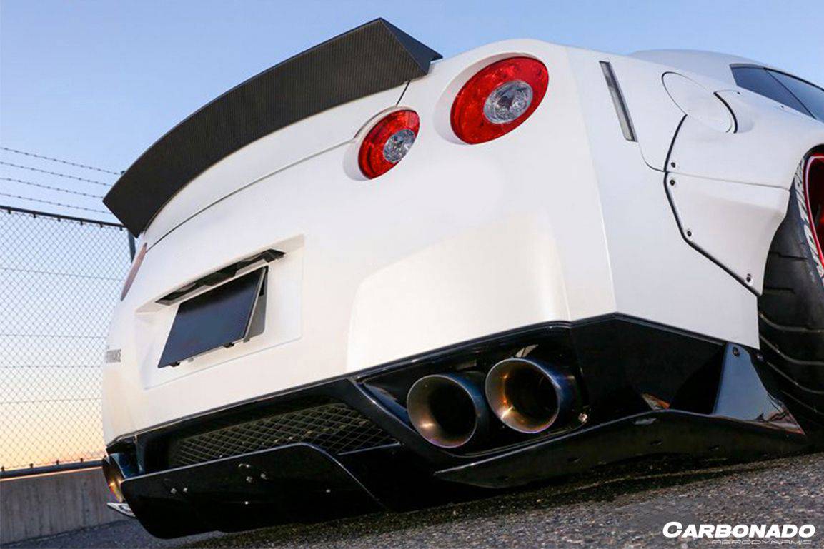 Alerón de maletero estilo DE-2 para Nissan GTR R35 CBA DBA EBA Carbonado 2008-2024