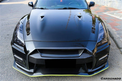 Carbonado 2017-2023 Nissan GTR R35 EBA OEM Style Carbon Fiber Hood Scoops