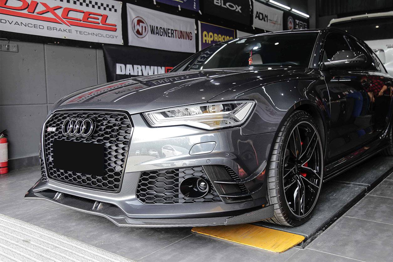 Faldón delantero de fibra de carbono estilo BS para Audi RS6 Avant Carbonado 2013-2018