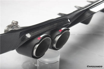 Carbonado 2015-2020 Lexus GS & GSF AM Style Carbon Fiber Rear Lip With exhaust tips